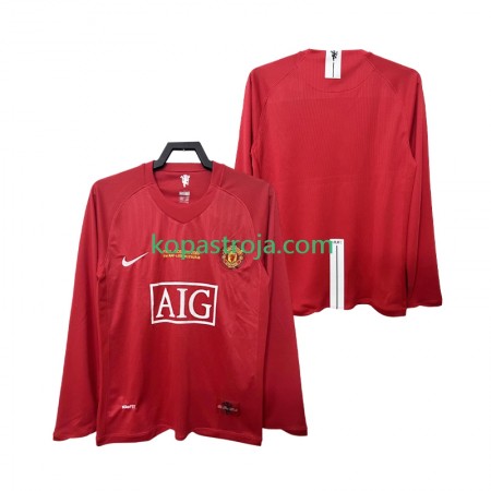 Billiga Fotbollströjor Manchester United Champions League 2007 2008 Retro Hemma tröja Långärmad